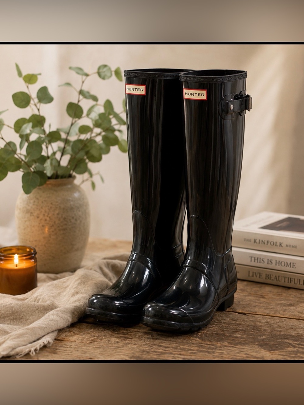 Hunter tall black rainboots size 7 - Picture 1 of 6